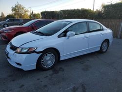 Honda Civic salvage cars for sale: 2009 Honda Civic Hybrid