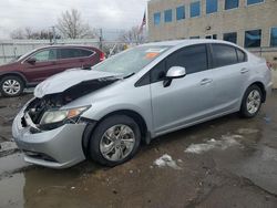 Salvage cars for sale at Littleton, CO auction: 2013 Honda Civic LX