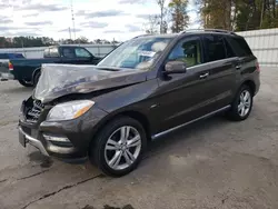 Vehiculos salvage en venta de Copart Dunn, NC: 2012 Mercedes-Benz ML 350 Bluetec