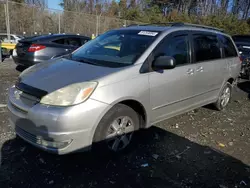 Salvage cars for sale at Waldorf, MD auction: 2004 Toyota Sienna XLE