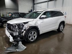 Carros salvage a la venta en subasta: 2016 Toyota Highlander Hybrid Limited