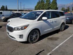 Salvage cars for sale at Rancho Cucamonga, CA auction: 2016 KIA Sedona LX