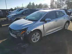 Salvage cars for sale at Denver, CO auction: 2019 Toyota Corolla SE