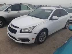 Carros salvage sin ofertas aún a la venta en subasta: 2015 Chevrolet Cruze LS