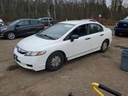 Salvage cars for sale at Cookstown, ON auction: 2010 Honda Civic DX-G