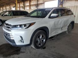 Salvage cars for sale at Phoenix, AZ auction: 2017 Toyota Highlander Limited