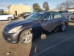 Salvage cars for sale at Moraine, OH auction: 2012 Infiniti G25 Base