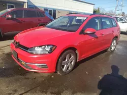 Salvage cars for sale at New Britain, CT auction: 2018 Volkswagen Golf Sportwagen S