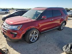 Salvage cars for sale at San Antonio, TX auction: 2018 Ford Explorer Limited