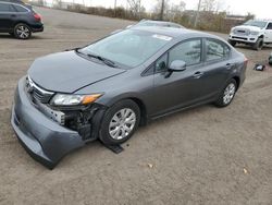 Salvage cars for sale at Montreal Est, QC auction: 2012 Honda Civic LX