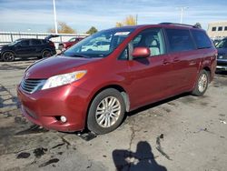 Salvage cars for sale at auction: 2014 Toyota Sienna XLE