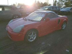 Toyota salvage cars for sale: 2002 Toyota MR2 Spyder