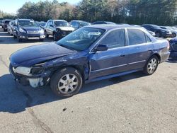 Salvage cars for sale from Copart Exeter, RI: 2002 Honda Accord EX