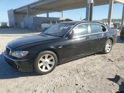 Salvage cars for sale at West Palm Beach, FL auction: 2007 BMW 750