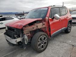 Salvage cars for sale at Sun Valley, CA auction: 2015 Jeep Renegade Limited