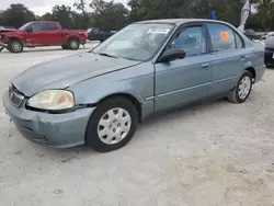 Salvage cars for sale at Ocala, FL auction: 2000 Honda Civic Base