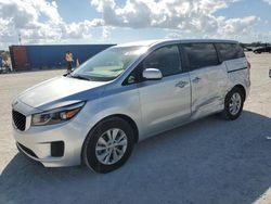 KIA salvage cars for sale: 2017 KIA Sedona LX