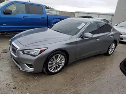 Carros salvage sin ofertas aún a la venta en subasta: 2021 Infiniti Q50 Luxe