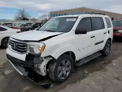 Salvage cars for sale at Littleton, CO auction: 2015 Honda Pilot LX