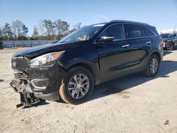 Salvage cars for sale at Spartanburg, SC auction: 2016 KIA Sorento LX