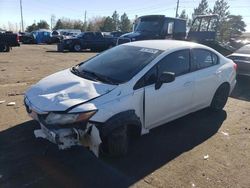 Salvage cars for sale from Copart Denver, CO: 2012 Honda Civic LX