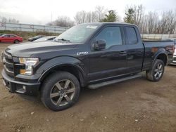 Salvage cars for sale at Davison, MI auction: 2015 Ford F150 Super Cab