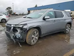 Salvage cars for sale at Woodhaven, MI auction: 2023 Chevrolet Traverse LT