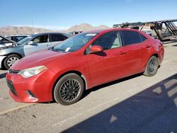 Salvage cars for sale at North Las Vegas, NV auction: 2015 Toyota Corolla L