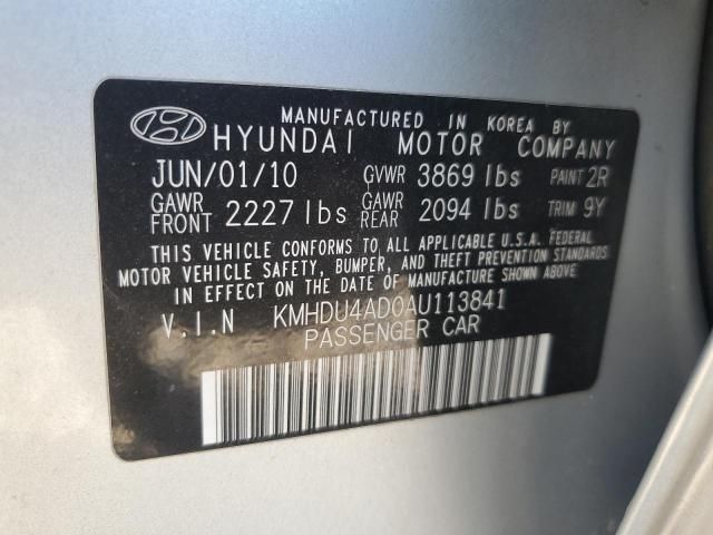 2010 Hyundai Elantra Blue