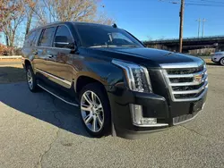 Salvage cars for sale at North Billerica, MA auction: 2018 Cadillac Escalade ESV Luxury