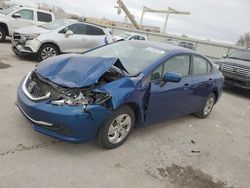 Salvage cars for sale at Kansas City, KS auction: 2015 Honda Civic LX