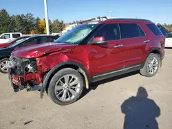 Salvage cars for sale at Eldridge, IA auction: 2019 Ford Explorer Limited