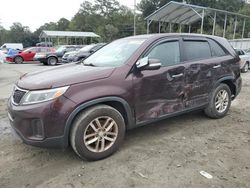 Salvage cars for sale at Savannah, GA auction: 2015 KIA Sorento LX