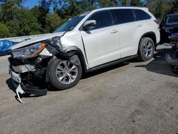 Salvage cars for sale at Greenwell Springs, LA auction: 2015 Toyota Highlander XLE