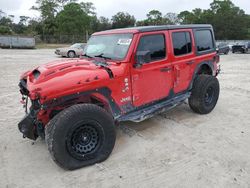 Salvage cars for sale at Fort Pierce, FL auction: 2019 Jeep Wrangler Unlimited Sport