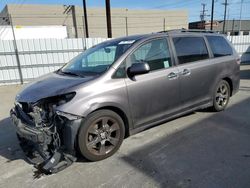 Salvage cars for sale at Sun Valley, CA auction: 2016 Toyota Sienna SE