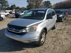 Salvage cars for sale at Hampton, VA auction: 2010 Honda CR-V EX