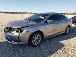 Salvage cars for sale at New Braunfels, TX auction: 2015 Chrysler 200 Limited