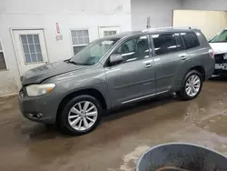 Salvage cars for sale at Davison, MI auction: 2008 Toyota Highlander Hybrid Limited