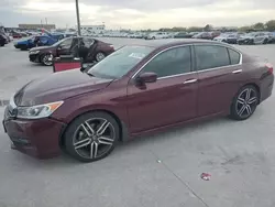 Salvage cars for sale at Grand Prairie, TX auction: 2017 Honda Accord Sport