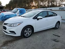 Chevrolet salvage cars for sale: 2018 Chevrolet Cruze LS