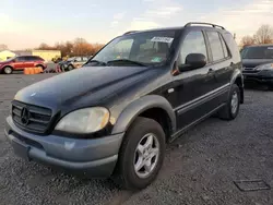 Mercedes-Benz m-Class salvage cars for sale: 1999 Mercedes-Benz ML 320