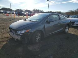 Salvage cars for sale at East Granby, CT auction: 2012 Honda Civic LX