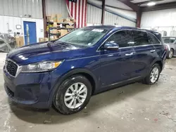 Salvage cars for sale at West Mifflin, PA auction: 2019 KIA Sorento L