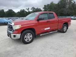 Salvage trucks for sale at Ocala, FL auction: 2015 Toyota Tundra Double Cab SR