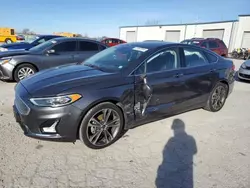 Salvage cars for sale at Kansas City, KS auction: 2019 Ford Fusion Titanium