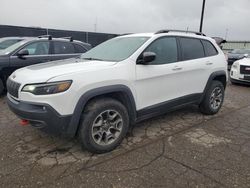 Salvage cars for sale at Woodhaven, MI auction: 2020 Jeep Cherokee Trailhawk