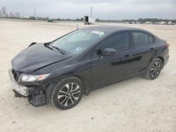 Salvage cars for sale from Copart New Braunfels, TX: 2015 Honda Civic EX