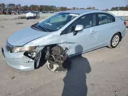 Salvage cars for sale at Dunn, NC auction: 2012 Honda Civic LX