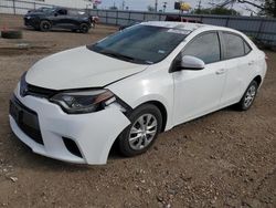 Salvage cars for sale from Copart Mercedes, TX: 2016 Toyota Corolla L